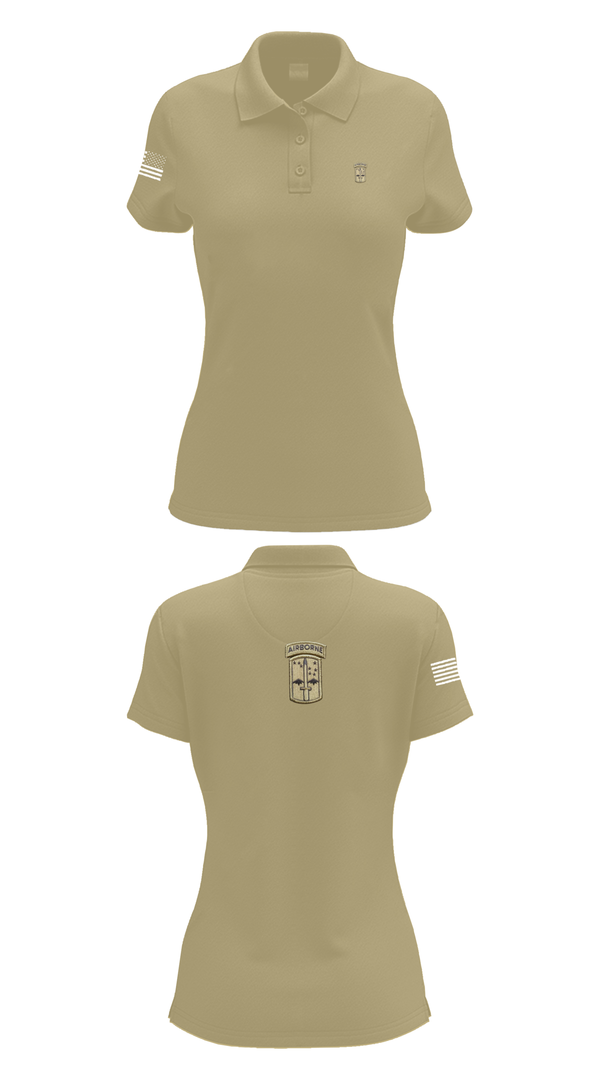 Womens Short Sleeve Performance Polo, C co 4/327th INF BN, , Teamtime, Team time, sublimation, custom sports apparel, team uniforms, spirit wear, spiritwear, sports uniforms, custom shirts, team store, custom team store, fundraiser sports, apparel fundraiser