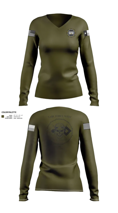 TFW S6 7101474 Women's Long Sleeve V-neck Shirt - 51