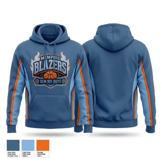 Hoodie, Memphis Blazers, Men's Basketball, Teamtime, Team time, sublimation, custom sports apparel, team uniforms, spirit wear, spiritwear, sports uniforms, custom shirts, team store, custom team store, fundraiser sports, apparel fundraiser