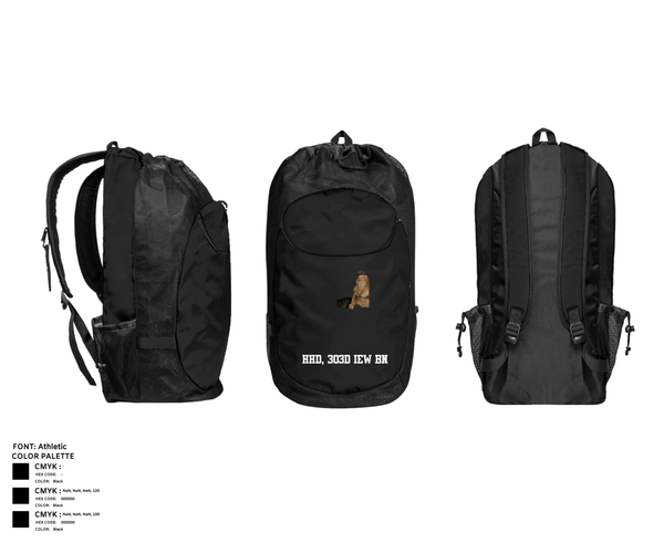 Gear Bag, HHD, 303d iew bn, , Teamtime, Team time, sublimation, custom sports apparel, team uniforms, spirit wear, spiritwear, sports uniforms, custom shirts, team store, custom team store, fundraiser sports, apparel fundraiser