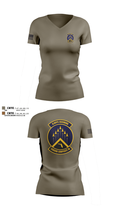 SER-FL-355 TAMIAMI COMPOSITE SQUADRON 96021662 Women's Short Sleeve V-neck Shirt - 5