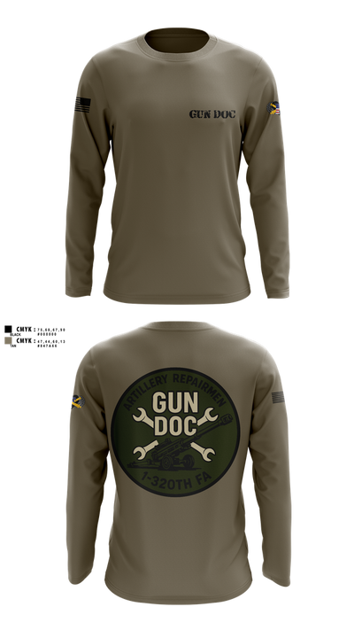 ARMT 1-320th Field Artillery 11716991 Long Sleeve Performance Shirt 2