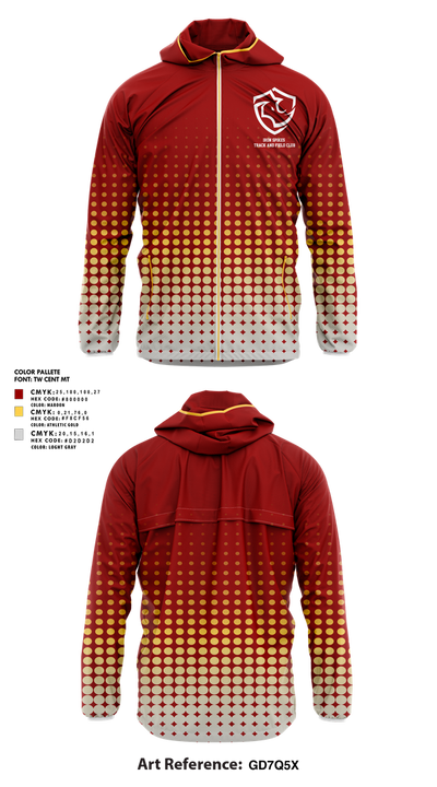 Iron Spikes Track and Field Club 9344658 Windbreaker - 1