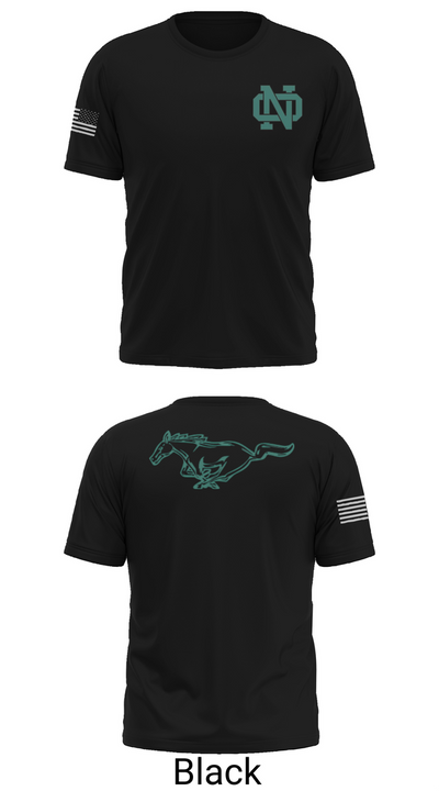 North Oldham Mustangs 77604898 Short Sleeve Performance Shirt - 30