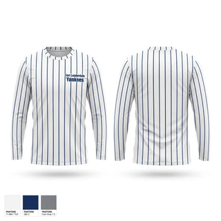 Long Sleeve Performance Shirt, Fort Lauderdale Yankees, Baseball, Teamtime, Team time, sublimation, custom sports apparel, team uniforms, spirit wear, spiritwear, sports uniforms, custom shirts, team store, custom team store, fundraiser sports, apparel fundraiser