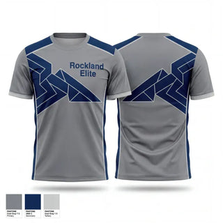 Old School Cotton Feel Shirt, Rockland Elite Navy, Baseball, Teamtime, Team time, sublimation, custom sports apparel, team uniforms, spirit wear, spiritwear, sports uniforms, custom shirts, team store, custom team store, fundraiser sports, apparel fundraiser