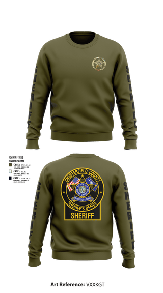 Crew Neck Sweatshirt, Chesterfield County Sheriff’s Office, Police, Teamtime, Team time, sublimation, custom sports apparel, team uniforms, spirit wear, spiritwear, sports uniforms, custom shirts, team store, custom team store, fundraiser sports, apparel fundraiser