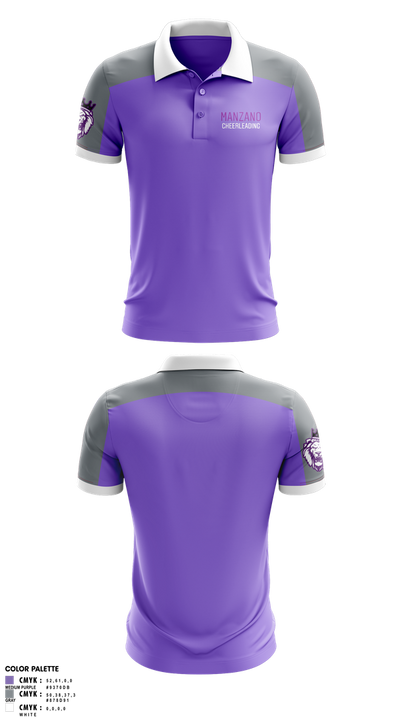 Manzano Monarchs 3701544 Short Sleeve Performance Polo - 1