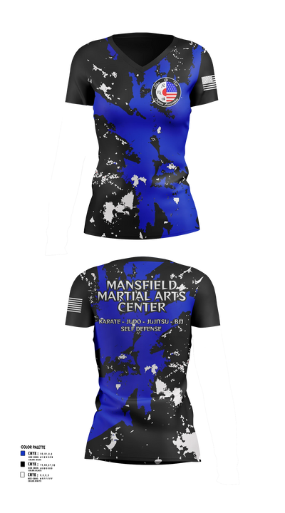 Mansfield Martial Arts Center Women's Short Sleeve V-neck Shirt - 12