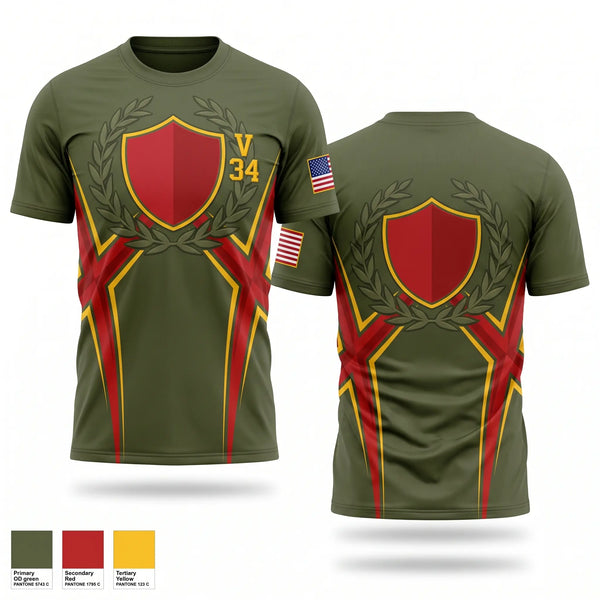 Short Sleeve Performance Shirt, V 3/4, Marines, Teamtime, Team time, sublimation, custom sports apparel, team uniforms, spirit wear, spiritwear, sports uniforms, custom shirts, team store, custom team store, fundraiser sports, apparel fundraiser