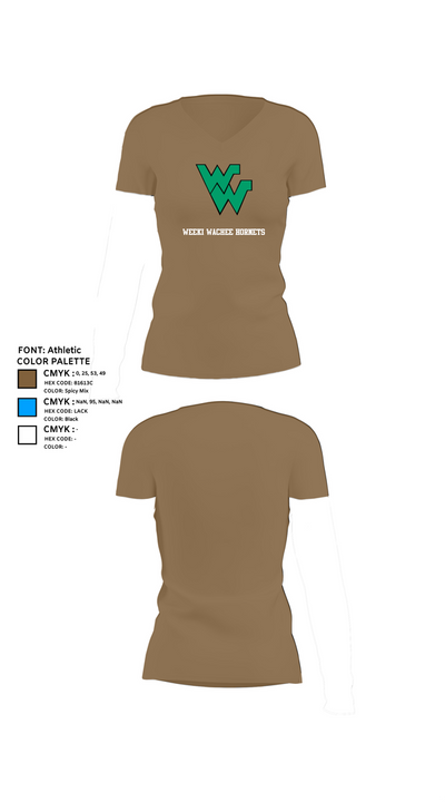 Weeki Wachee Hornets 88701792 Women's Short Sleeve V-neck Shirt - 2