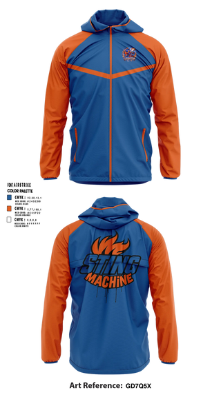 Windbreaker, Sting Machine, Spirit Store, Teamtime, Team time, sublimation, custom sports apparel, team uniforms, spirit wear, spiritwear, sports uniforms, custom shirts, team store, custom team store, fundraiser sports, apparel fundraiser