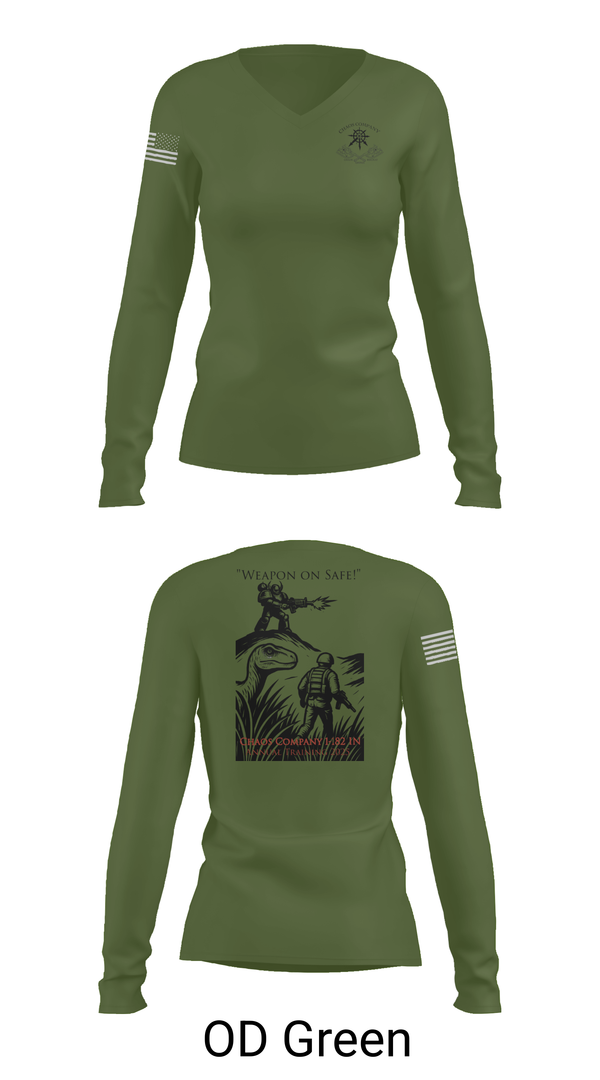 Womens Long Sleeve Vneck Shirt, C co. 1-182 IN, , Teamtime, Team time, sublimation, custom sports apparel, team uniforms, spirit wear, spiritwear, sports uniforms, custom shirts, team store, custom team store, fundraiser sports, apparel fundraiser