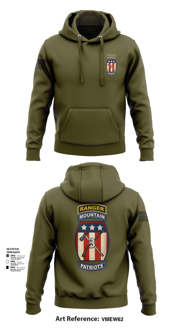 Hoodie, 2-47 infantry 3rd BRG 10th MTN, Army, Teamtime, Team time, sublimation, custom sports apparel, team uniforms, spirit wear, spiritwear, sports uniforms, custom shirts, team store, custom team store, fundraiser sports, apparel fundraiser