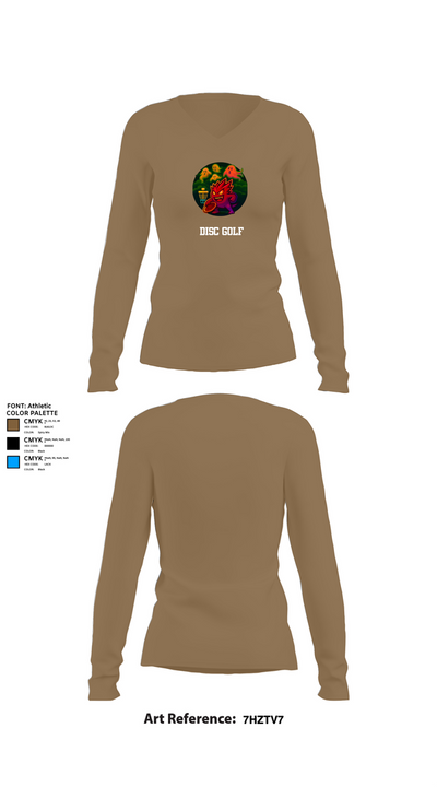 Disc golf 30921940 Women's Long Sleeve V-neck Shirt - 1