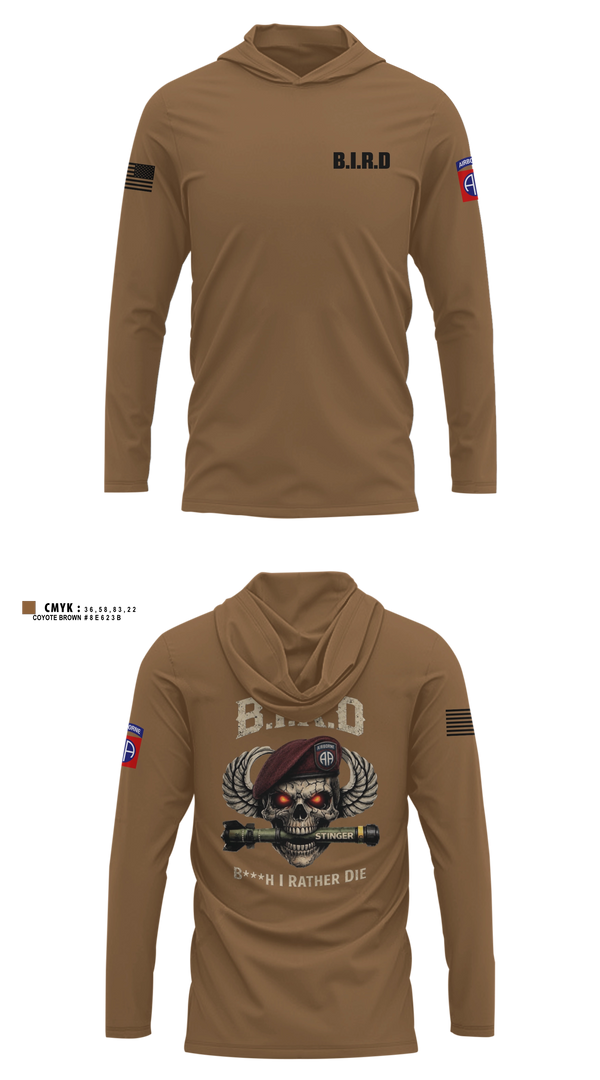 Long Sleeve hooded sunshirt, 3-4 adar, Army, Teamtime, Team time, sublimation, custom sports apparel, team uniforms, spirit wear, spiritwear, sports uniforms, custom shirts, team store, custom team store, fundraiser sports, apparel fundraiser