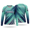 Shore ThunderWicked Woman Welding Women's Long Sleeve V-neck Shirt - 1