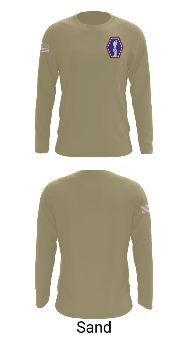 Long Sleeve Performance Shirt, 100 Battalion 442 Infantry, Army, Teamtime, Team time, sublimation, custom sports apparel, team uniforms, spirit wear, spiritwear, sports uniforms, custom shirts, team store, custom team store, fundraiser sports, apparel fundraiser