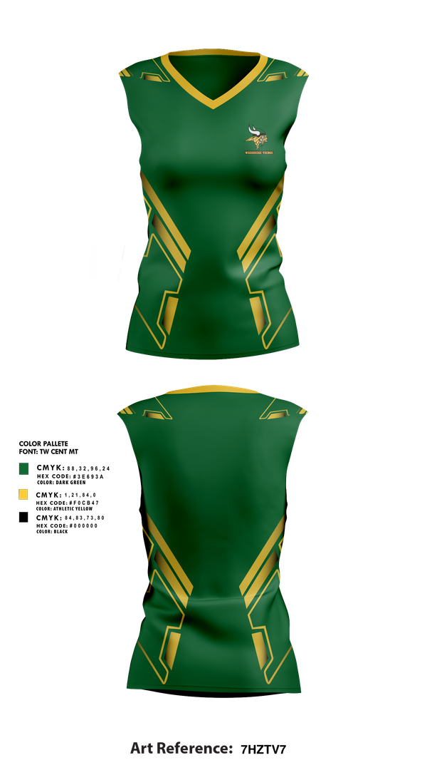 Sleeveless Performance Shirt, Woodbridge Vikings, Women's Volleyball, Teamtime, Team time, sublimation, custom sports apparel, team uniforms, spirit wear, spiritwear, sports uniforms, custom shirts, team store, custom team store, fundraiser sports, apparel fundraiser