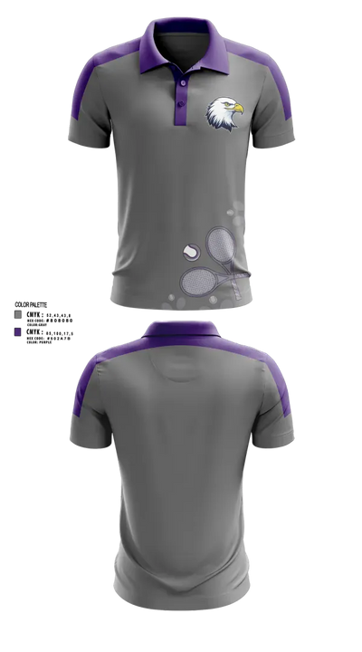 Albion Purple Eagles 96100388 Short Sleeve Performance Polo - 3