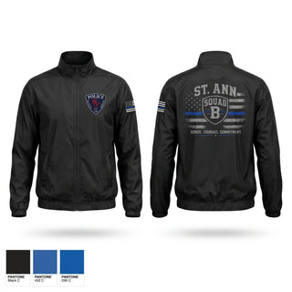 Windbreaker, B SQUAD, Police, Teamtime, Team time, sublimation, custom sports apparel, team uniforms, spirit wear, spiritwear, sports uniforms, custom shirts, team store, custom team store, fundraiser sports, apparel fundraiser