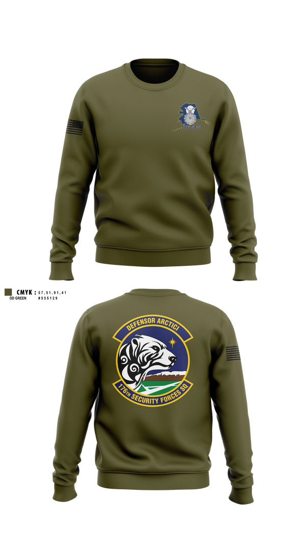 Crew Neck Sweatshirt, 176 SFS, National Guard, Teamtime, Team time, sublimation, custom sports apparel, team uniforms, spirit wear, spiritwear, sports uniforms, custom shirts, team store, custom team store, fundraiser sports, apparel fundraiser