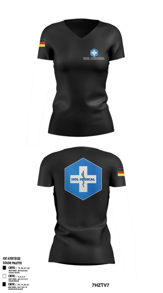 Womens Short Sleeve Vneck Shirt, MOL Medical, Fire Department, Teamtime, Team time, sublimation, custom sports apparel, team uniforms, spirit wear, spiritwear, sports uniforms, custom shirts, team store, custom team store, fundraiser sports, apparel fundraiser