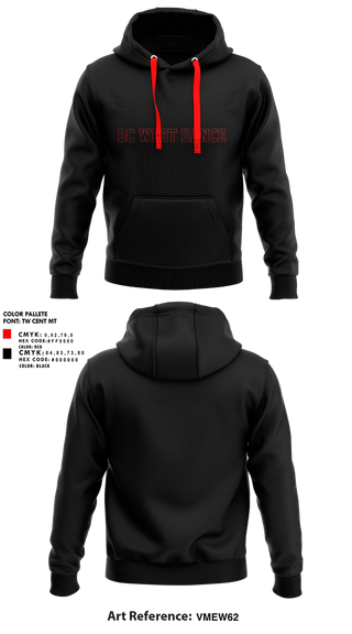 Hoodie, DC West Dance, Spirit Store, Teamtime, Team time, sublimation, custom sports apparel, team uniforms, spirit wear, spiritwear, sports uniforms, custom shirts, team store, custom team store, fundraiser sports, apparel fundraiser