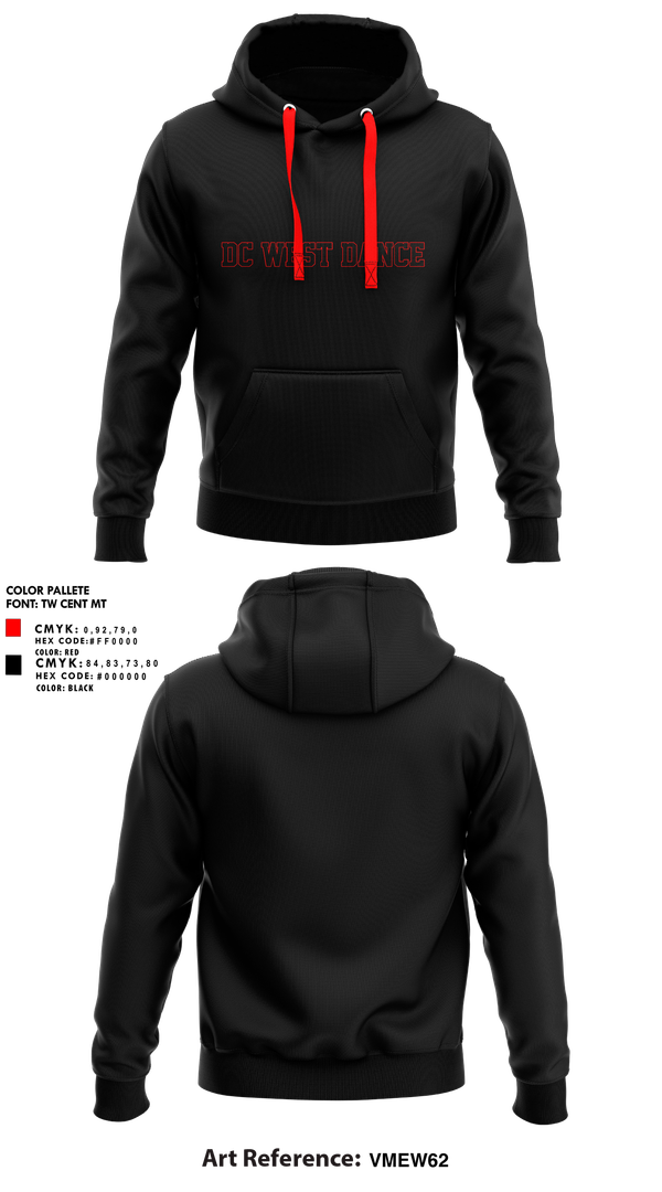 Hoodie, DC West Dance, Spirit Store, Teamtime, Team time, sublimation, custom sports apparel, team uniforms, spirit wear, spiritwear, sports uniforms, custom shirts, team store, custom team store, fundraiser sports, apparel fundraiser