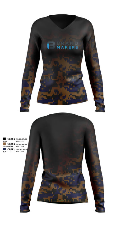 Brand Makers Women's Long Sleeve V-neck Shirt - 3