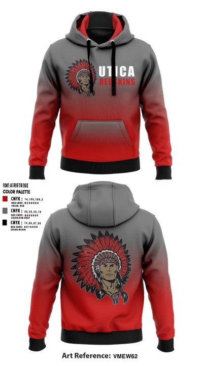 Utica Redskins 65403872 Hoodie - 1