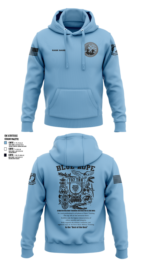 Hoodie, Blue Rope Association, Air Force, Teamtime, Team time, sublimation, custom sports apparel, team uniforms, spirit wear, spiritwear, sports uniforms, custom shirts, team store, custom team store, fundraiser sports, apparel fundraiser
