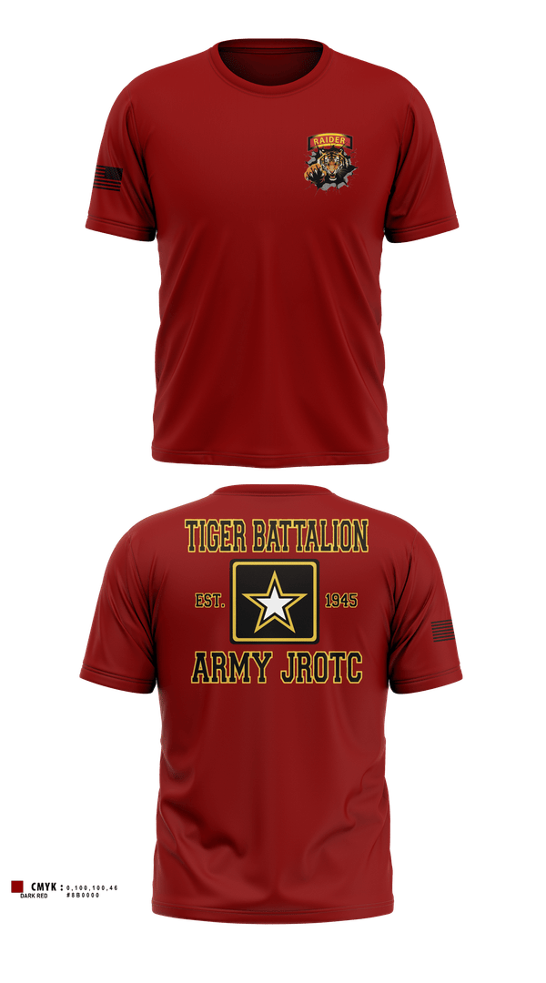 Old School Cotton Feel Shirt, Tiger Battalion, Army, Teamtime, Team time, sublimation, custom sports apparel, team uniforms, spirit wear, spiritwear, sports uniforms, custom shirts, team store, custom team store, fundraiser sports, apparel fundraiser