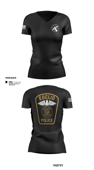 Womens Short Sleeve Vneck Shirt, Euclid Police Traffic Unit, Police, Teamtime, Team time, sublimation, custom sports apparel, team uniforms, spirit wear, spiritwear, sports uniforms, custom shirts, team store, custom team store, fundraiser sports, apparel fundraiser