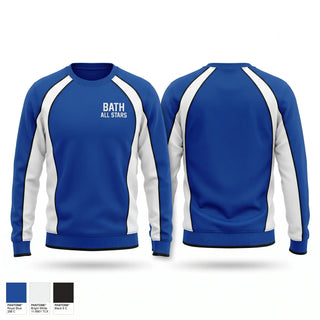 Crew Neck Sweatshirt, Bath All Stars, Baseball, Teamtime, Team time, sublimation, custom sports apparel, team uniforms, spirit wear, spiritwear, sports uniforms, custom shirts, team store, custom team store, fundraiser sports, apparel fundraiser