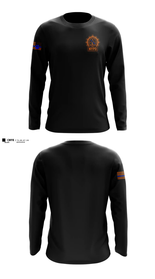 Long Sleeve Performance Shirt, NYPD NARCOTICS K9, Police, Teamtime, Team time, sublimation, custom sports apparel, team uniforms, spirit wear, spiritwear, sports uniforms, custom shirts, team store, custom team store, fundraiser sports, apparel fundraiser