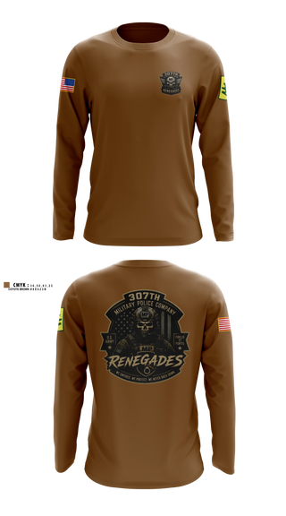 Long Sleeve Performance Shirt, 307TH Military Police Company, Army, Teamtime, Team time, sublimation, custom sports apparel, team uniforms, spirit wear, spiritwear, sports uniforms, custom shirts, team store, custom team store, fundraiser sports, apparel fundraiser