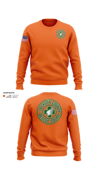 Crew Neck Sweatshirt, Jackson County Rescue Squad, EMS/EMT, Teamtime, Team time, sublimation, custom sports apparel, team uniforms, spirit wear, spiritwear, sports uniforms, custom shirts, team store, custom team store, fundraiser sports, apparel fundraiser