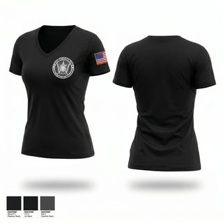 Womens Short Sleeve Vneck Shirt, Wisconsin Chiefs of Police Association, Police, Teamtime, Team time, sublimation, custom sports apparel, team uniforms, spirit wear, spiritwear, sports uniforms, custom shirts, team store, custom team store, fundraiser sports, apparel fundraiser