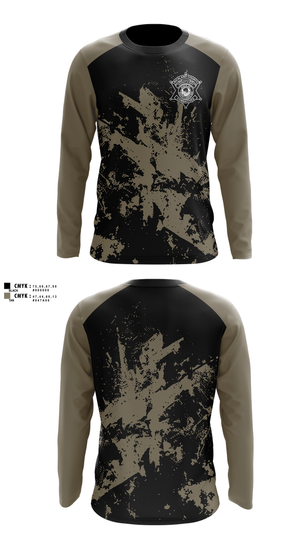 Long Sleeve Rash Guard Shirt, Richland County Sheriff's Department Training Unit, Police, Teamtime, Team time, sublimation, custom sports apparel, team uniforms, spirit wear, spiritwear, sports uniforms, custom shirts, team store, custom team store, fundraiser sports, apparel fundraiser