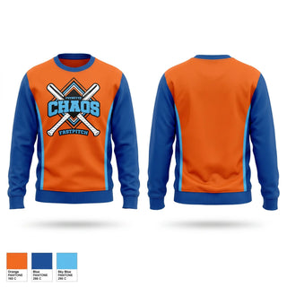 Crew Neck Sweatshirt, Poynette chaos, Softball, Teamtime, Team time, sublimation, custom sports apparel, team uniforms, spirit wear, spiritwear, sports uniforms, custom shirts, team store, custom team store, fundraiser sports, apparel fundraiser
