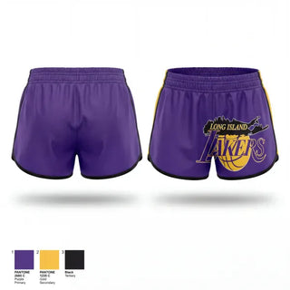 Womens Shorts, LI LAKERS, Women's Basketball, Teamtime, Team time, sublimation, custom sports apparel, team uniforms, spirit wear, spiritwear, sports uniforms, custom shirts, team store, custom team store, fundraiser sports, apparel fundraiser