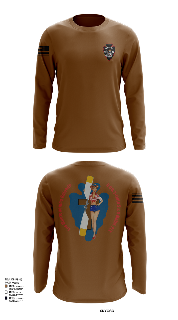 Long Sleeve Performance Shirt, B Co. 1/114th S&S, , Teamtime, Team time, sublimation, custom sports apparel, team uniforms, spirit wear, spiritwear, sports uniforms, custom shirts, team store, custom team store, fundraiser sports, apparel fundraiser