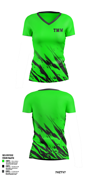 Team Money Way 8204141 Women's Short Sleeve V-neck Shirt - 1