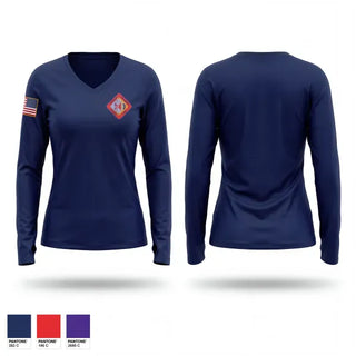 Womens Long Sleeve Vneck Shirt, Coalton, Fire Department, Teamtime, Team time, sublimation, custom sports apparel, team uniforms, spirit wear, spiritwear, sports uniforms, custom shirts, team store, custom team store, fundraiser sports, apparel fundraiser