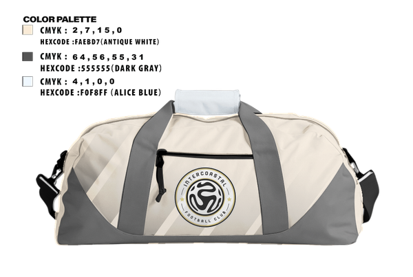 Duffle Bag, Intercoastal FC, Men's Soccer, Teamtime, Team time, sublimation, custom sports apparel, team uniforms, spirit wear, spiritwear, sports uniforms, custom shirts, team store, custom team store, fundraiser sports, apparel fundraiser