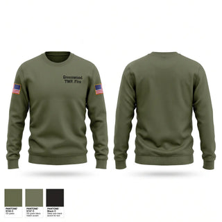 Crew Neck Sweatshirt, Greenwood TWP Fire, Fire Department, Teamtime, Team time, sublimation, custom sports apparel, team uniforms, spirit wear, spiritwear, sports uniforms, custom shirts, team store, custom team store, fundraiser sports, apparel fundraiser