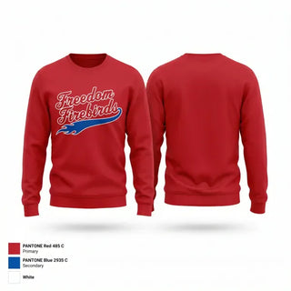 Crew Neck Sweatshirt, Freedom Firebirds, Softball, Teamtime, Team time, sublimation, custom sports apparel, team uniforms, spirit wear, spiritwear, sports uniforms, custom shirts, team store, custom team store, fundraiser sports, apparel fundraiser