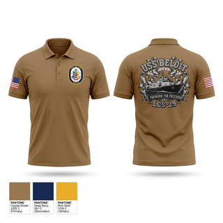 Short Sleeve Performance Polo, USS Beloit, Navy, Teamtime, Team time, sublimation, custom sports apparel, team uniforms, spirit wear, spiritwear, sports uniforms, custom shirts, team store, custom team store, fundraiser sports, apparel fundraiser