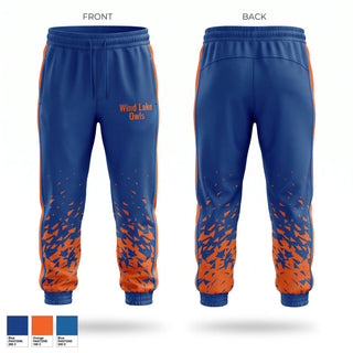Sweatpants, Wind Lake Owls, Baseball, Teamtime, Team time, sublimation, custom sports apparel, team uniforms, spirit wear, spiritwear, sports uniforms, custom shirts, team store, custom team store, fundraiser sports, apparel fundraiser